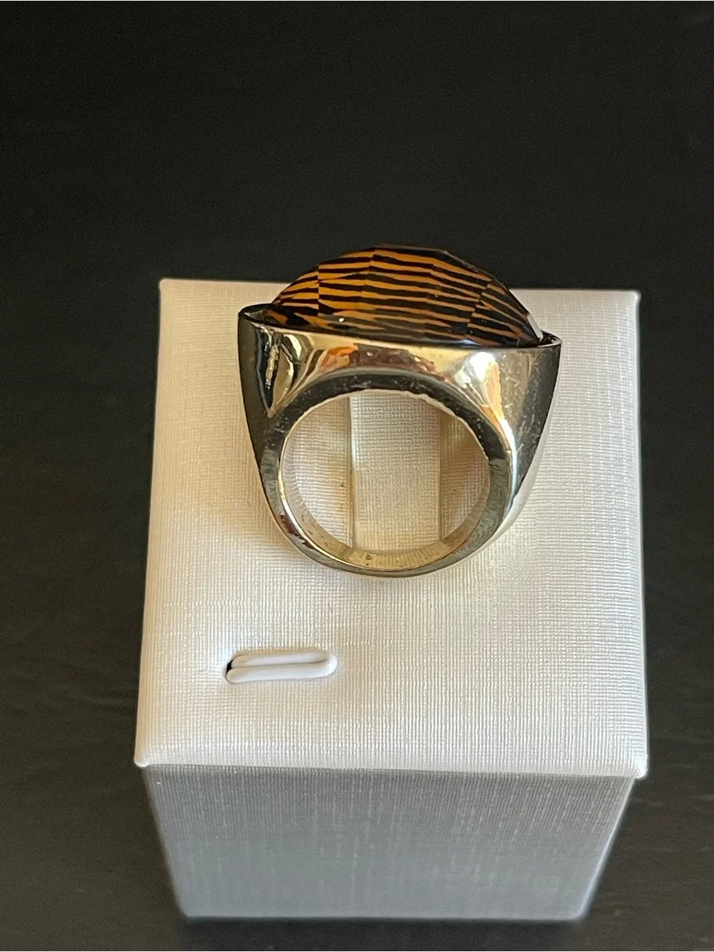 Tiger stripe Dome Statement Ring.